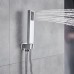 Rozin Thermostatic Bathroom 2-way Mixer Kit Shower Faucet Set 10-inch Rainfall Showerhead + Hand Spray Chrome Finish - B07DYK9CR1